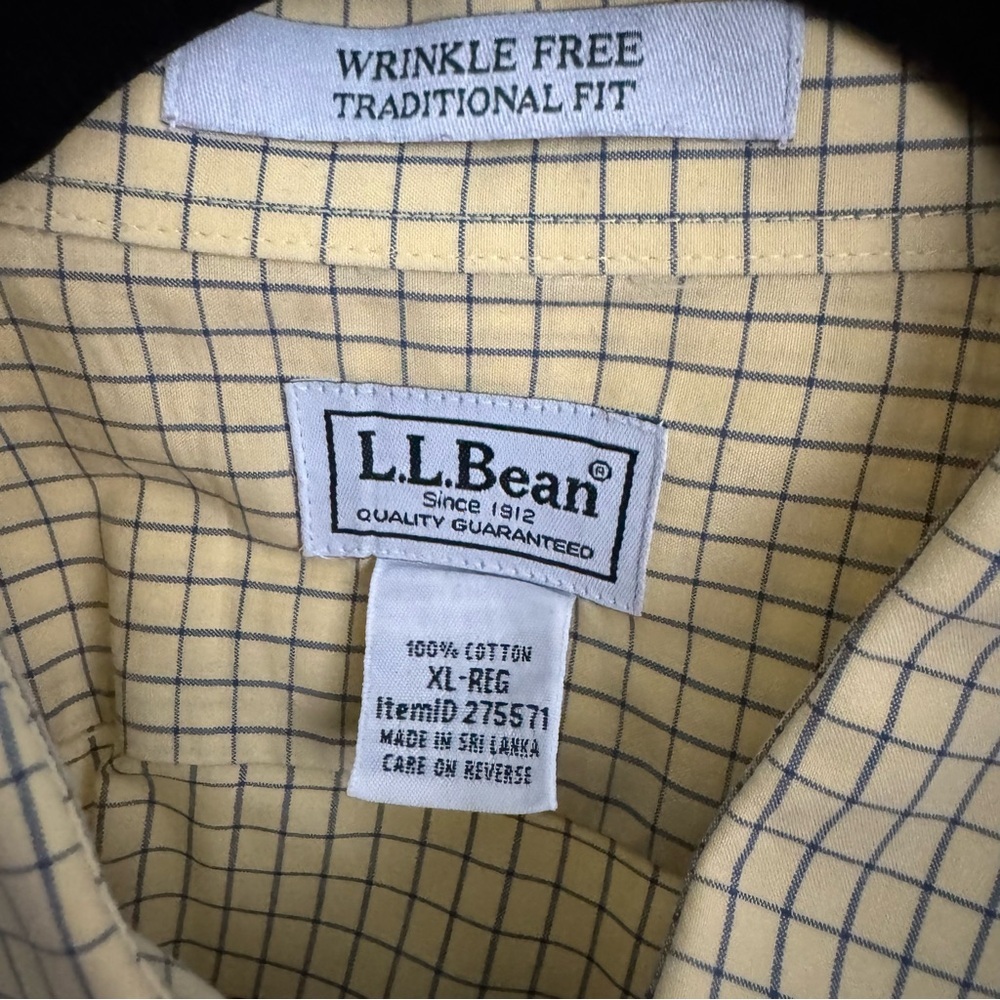 L.L. Bean Men's Wrinkle Free Traditional Fit Short Sleeve Button Down Shirt XL - Picture 10 of 11
